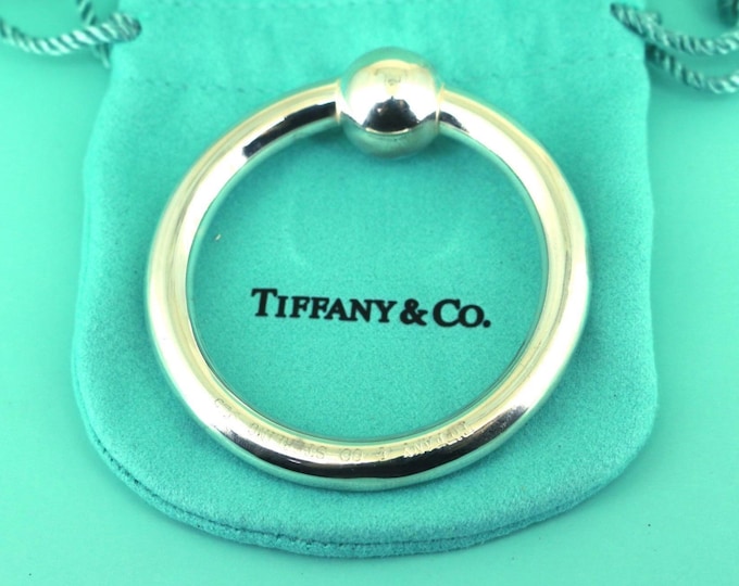 Authentic Tiffany & Co. Shiny Round Design Baby Rattle Toy 925 Sterling OT 91