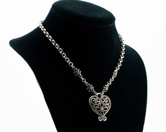 Brighton Designer Scroll Heart Pendant Necklace Nc 599