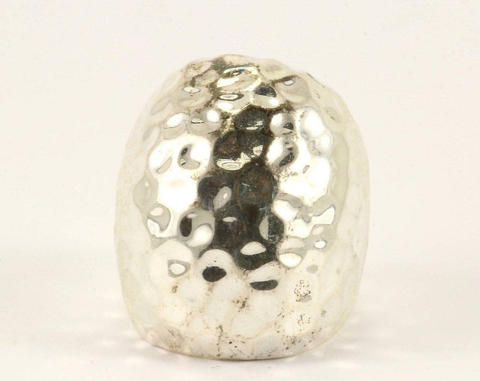 Vintage Thailand Hammered Finish Ring 925 Sterling Silver Rg 52