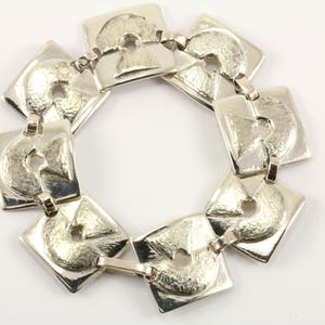 Vintage Davide Square Links Bracelet 800 SIlver BR 213-E
