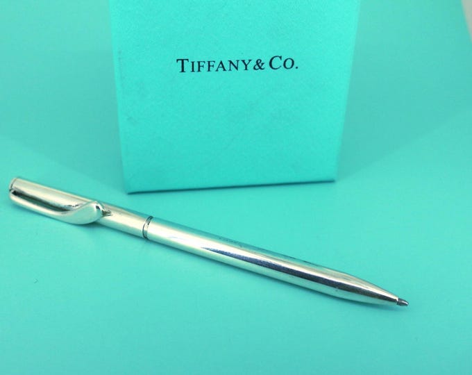 Vintage Authentic Tiffany & Co Classic Ballpoint Pen Sterling Silver OT 17