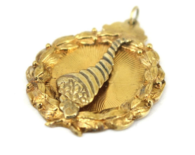 Vintage Masonic Junior Grand Stewards Eden Lodge Gold Plated Pendant Sterling 925 Silver PD 455