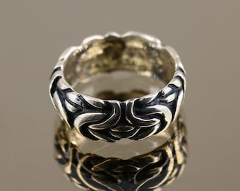 Stylish Braided Large Thailand Bali Design Ring 925 Sterling Silver RG 1674