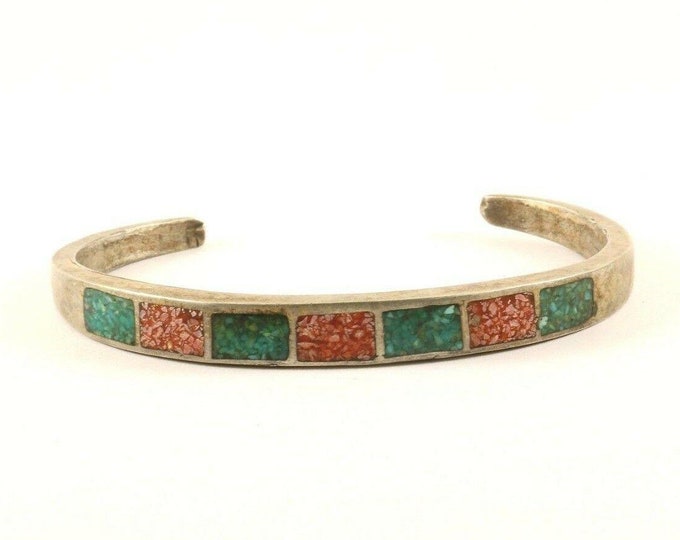 Vintage Silver Turquoise Stone Design Cuff Bracelet 925 Sterling Silver Br 3269(123759773664)
