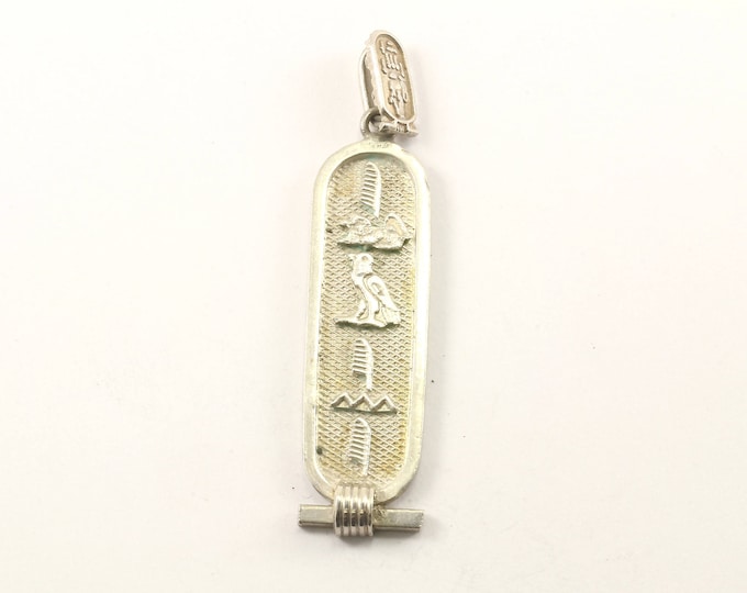 Vintage Egyptian Alphabet Pendant 925 Sterling Silver PD 1357