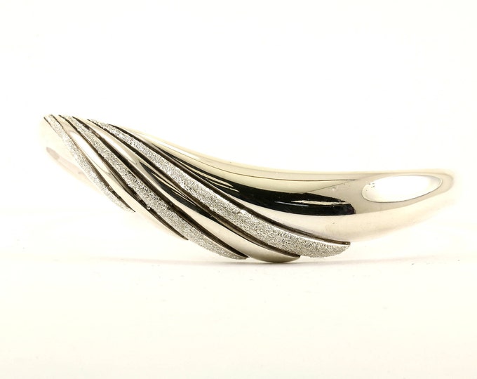 Vintage Twist Angel Wing Design Cuff Bracelet Sterling Silver BR 2616