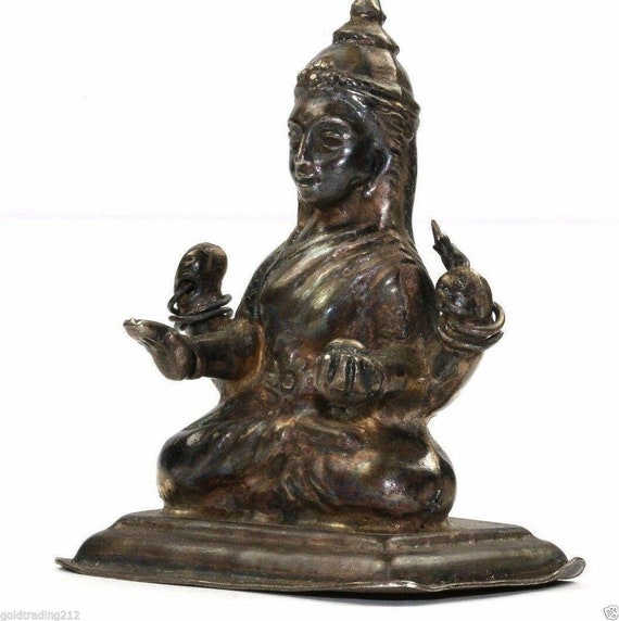 Antique Buddhism God Vishnu Four Arms Hindu Minia… - image 3