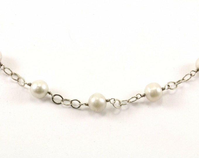 Vintage Pearl Beads Design Necklace 925 Sterling Nc 12(123765809577)