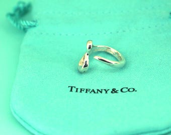 Vintage Tiffany & Co. Elsa Peretti Open Heart Ring Sterling Silver