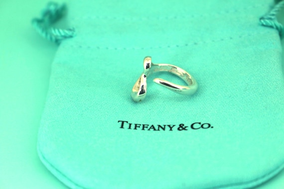 Vintage Tiffany & Co. Elsa Peretti Open Heart Ring Sterling Silver