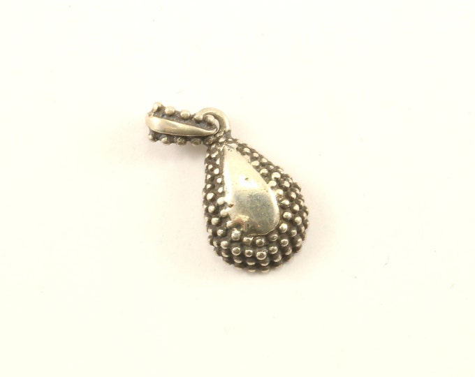 Vintage Napier Pear Shape Beaded Design Pendant 925 Sterling  PD 1793