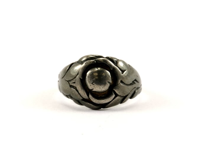 Vintage Size 5 Floral Design Ring 925 Sterling Silver RG 2229-E