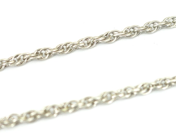 Vintage 18 Inch Twisted Rope Design Chain Necklace Sterling Silver NC 2105