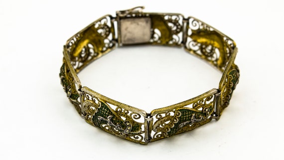 Cutout Floral Engraved Rectangle Links with Tiny … - image 4