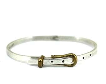 アクセサリー VINTAGE Mexican belt bangle silver925 Vintage Mexico Thin Belt Buckle Bangle Bracelet 925 Sterling