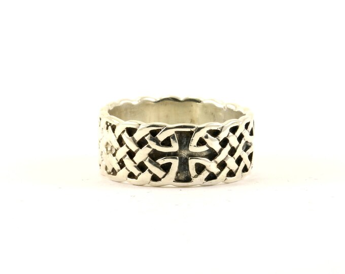 Vintage Size 7.25 Celtic Design Band Ring 925 Sterling  RG 2970