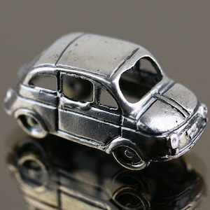 Vintage Italian  Small Collectible Car Fiat 500 Beetle Toy 925 Sterling OT 342