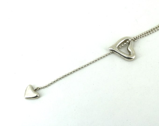 Heart Drop Necklace 925 Sterling Silver NC 45