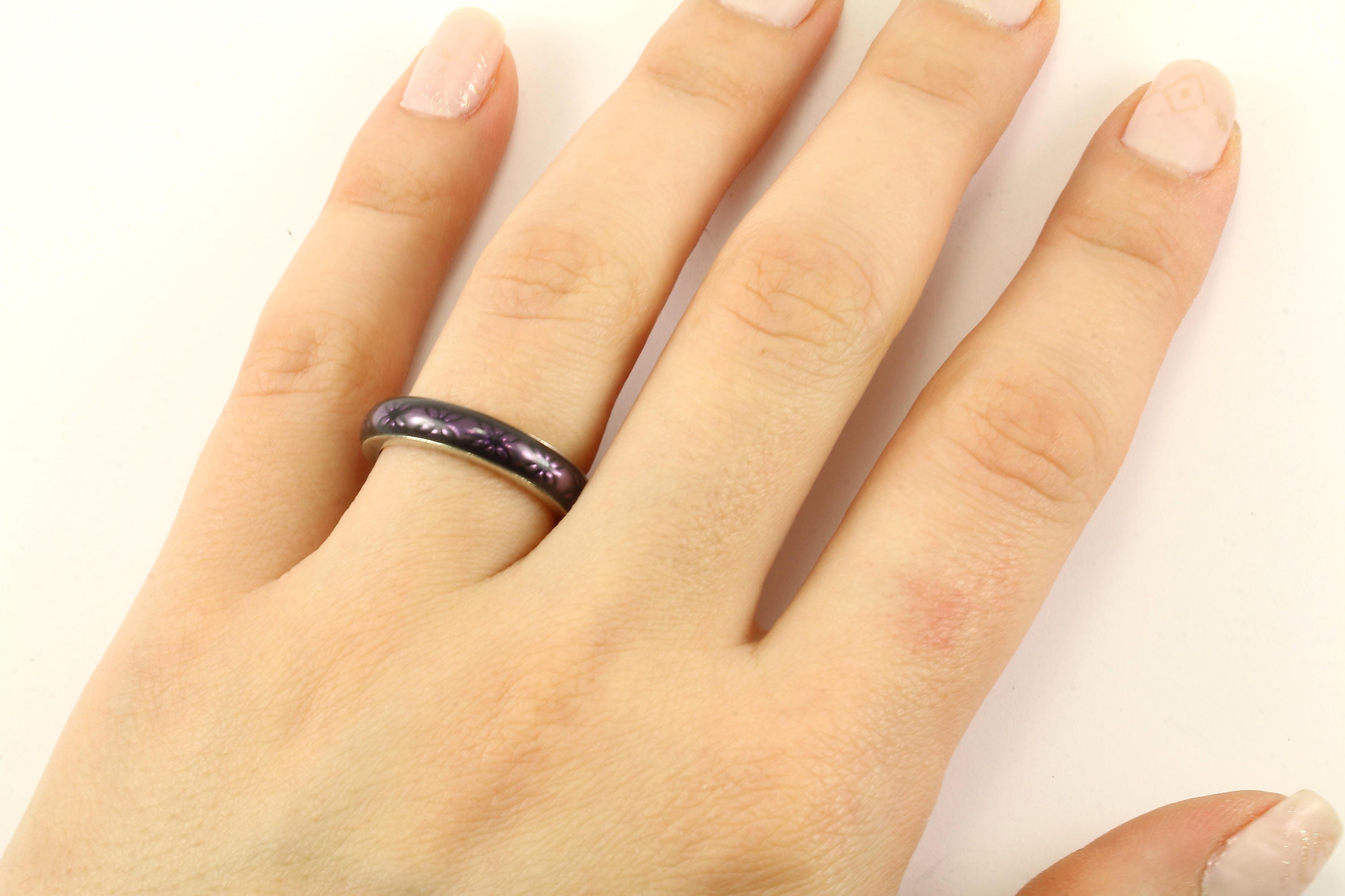 Authentic Pandora Floral Purple Enamel 
