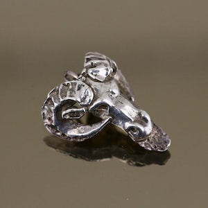 Vintage Aries Zodiac Sign Ram Animal Design Pendant 925 Sterling PD 1669H