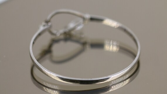 Vintage Beautiful Open Loop Crystal Design Bangle… - image 3