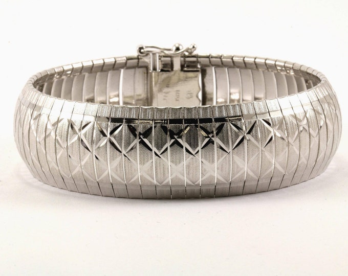 Vintage Flexible Cross Design Bracelet 925 Sterling BR 990-E