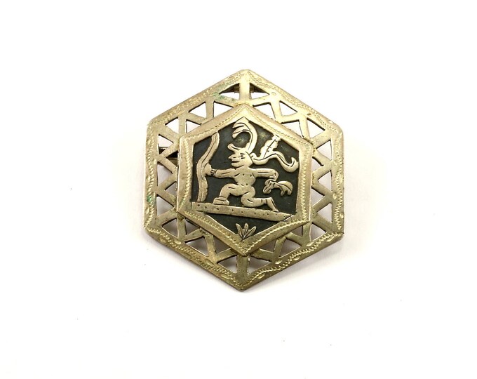Vintage Guatemala pin brooch 935 Sterling BB 671-E