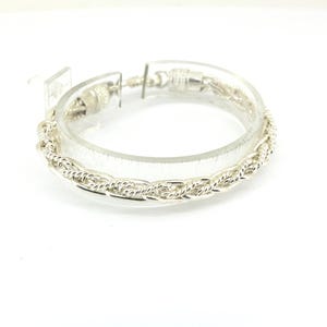 Vintage Men Twisted Design Chain Bracelet Sterling Silver 925 Br 3196