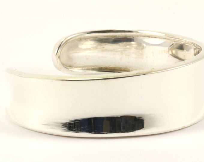 Vintage Plain Cuff Bracelet Sterling Silver BR 2126