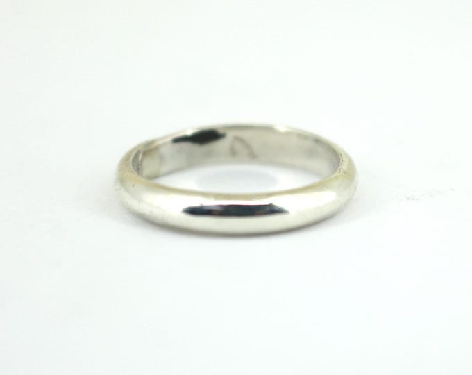 Vintage Size 5 Classic Wedding Style Band Ring 925 Sterling Silver RG 4751