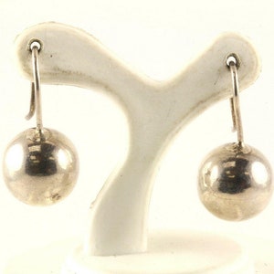 Vintage Bead Beaded Design Dangling Earrings 925 Sterling Silver Er 317