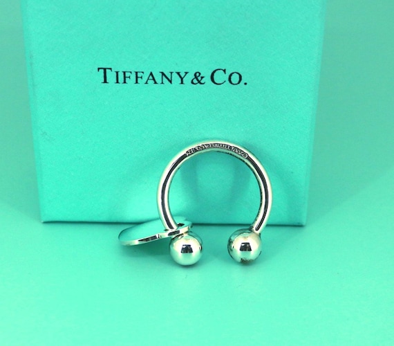 Authentic Tiffany & Co 2001 Heart Design Key Ring Chain Sterling