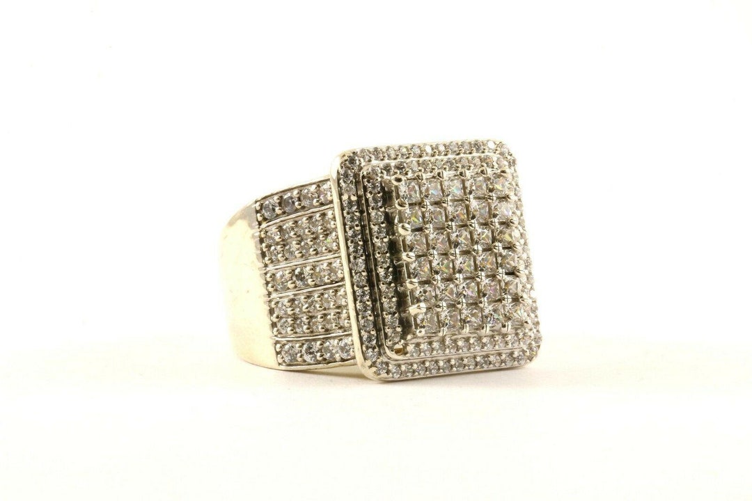 GUESS Vintage Zirconia Silver ring 15号 Womens Vintage Estate Sterling Silver Ring W/ Cubic Zirconia