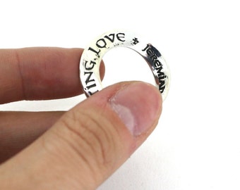 Vintage Jeremiad "I Have Loved The With An Everlasting Love" Design Pendant 925 Sterling PD 2956