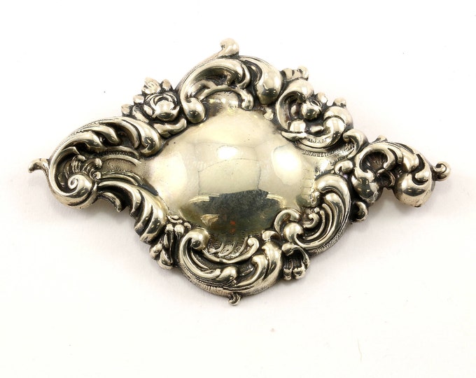 Vintage Floral Rhombus Design  Pin/Brooch 925 Sterling BB 732-E