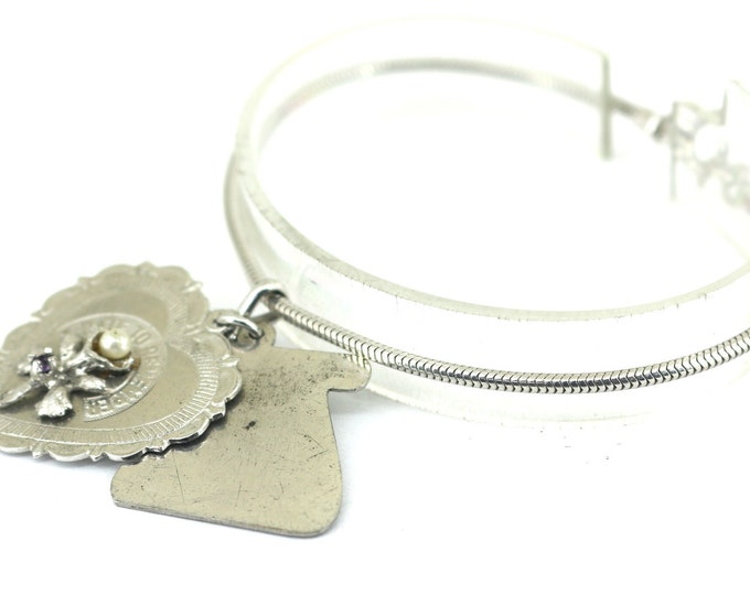 Vintage Memories Heart Date to Remember Diploma Snake Design Charm Bracelet 925 Sterling BR 1202