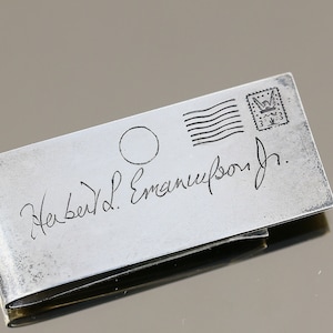 Vintage Herbert L. Emanuelson Jr. Design Money Clip Holder 925 Sterling Silver OT 131