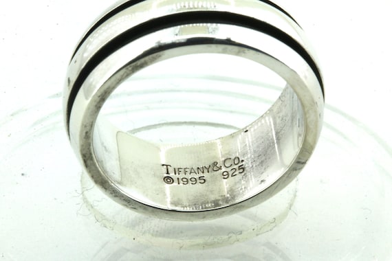 Authentic Tiffany & Co Band Ring 925 Sterling Silver Size 8 RG
