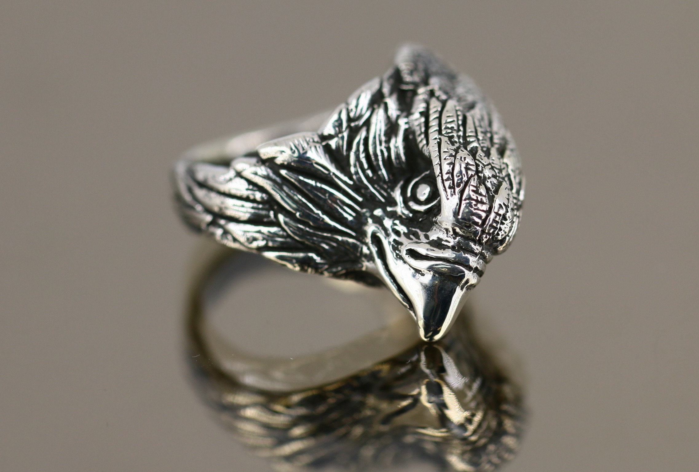 Vintage Beautiful Men's Eagle Bird Signet Design Ring 925 - Etsy