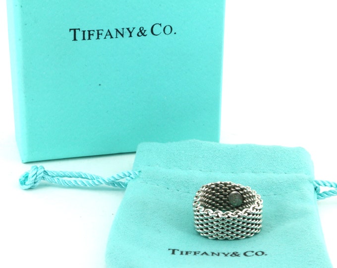 Authentic  Ring | Tiffany And Co Mesh Ring| Sterling 925 Silver Ring | Size 7, 10  RG 316