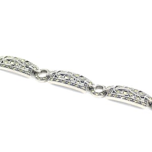 Vintage Bracelet  Marcasite Beautiful Design 925 Sterling Silver Bracelet  BR 522