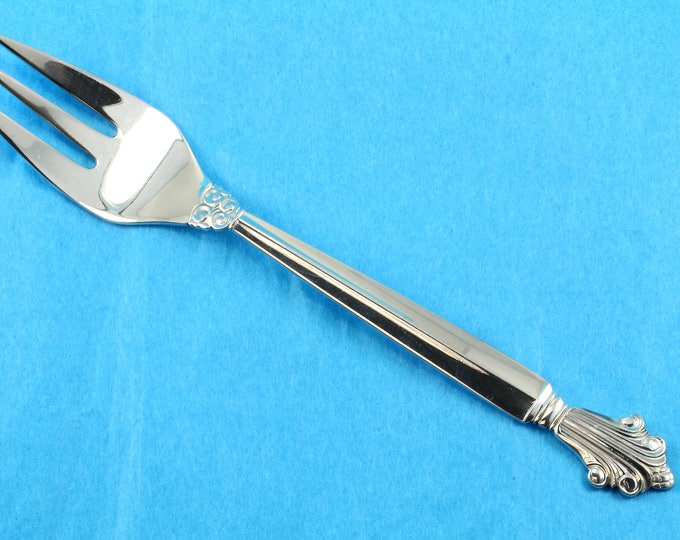 Vintage George Jensen Denmark Acanthus Pattern Fish Fork 925 Sterling  FW 27-E