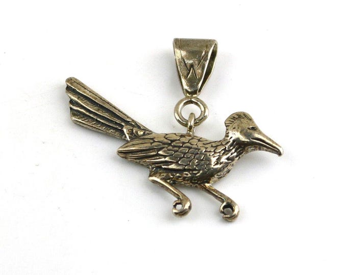 Vintage Peyote Bird Navajo Native American Design Pendant 925 Sterling PD 2974