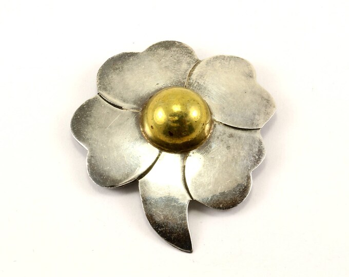 Vintage Flowers Floral Design Pin/Brooch 925 Sterling BB 1284