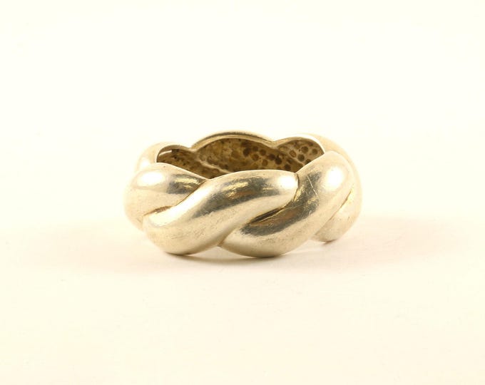 Vintage Twisted Braided Band Design Ring 925 Sterling Silver Rg 4195