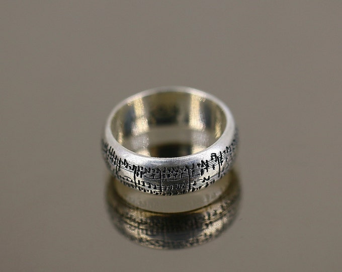 Vintage Amazing Beam Notes Mexican Band Ring 925 Sterling Silver Size 11.75 RG 2917