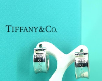 Authentic Tiffany & Co 1837 Hoop Earrings | Silver 925 Sterling Earrings | ER 1469