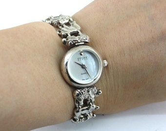 Vintage Sinclair Japan Quartz Elephant Band  Watch Sterling OT 312