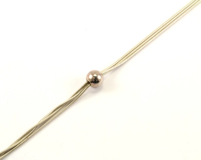 Vintage Bead Shape  Necklace 925 Sterling Silver NC 1072