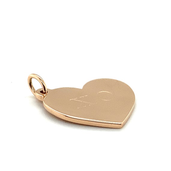 Authentic Tiffany & Co 18K Gold Flat Heart Shape … - image 2